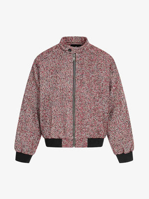 Vintage Herringbone Zip Up Jacket