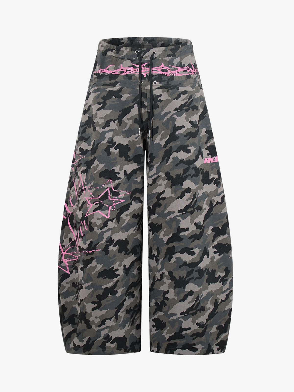Y2K Camo Pink Print Barrel Sweatpants 