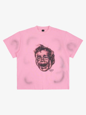 Street Retro Fun Portrait Print T-shirt 