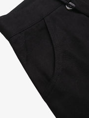 Pantalones capri cargo bordados con múltiples bolsillos