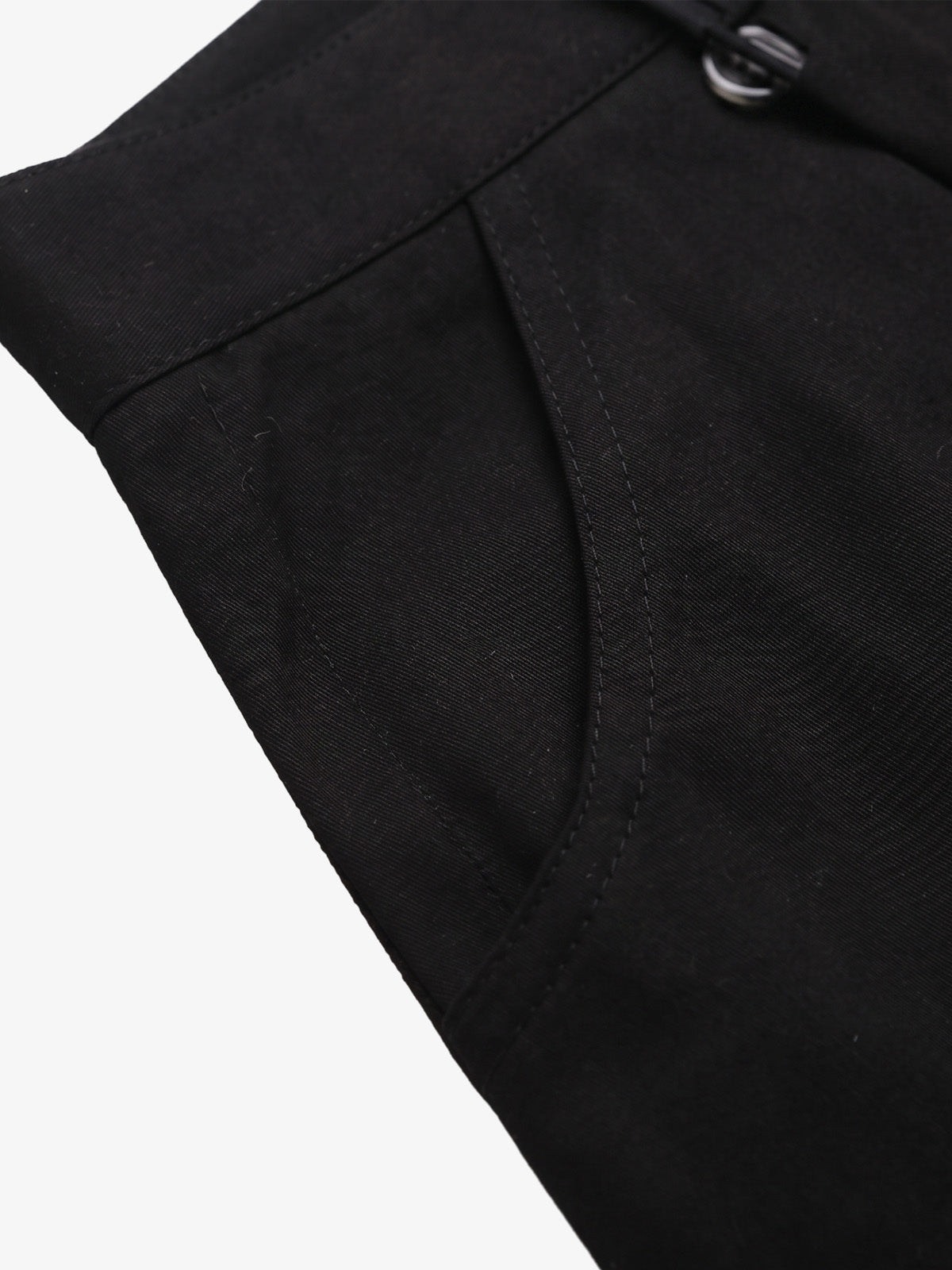 Embroidered Multi-Pocket Cargo Capri Pants