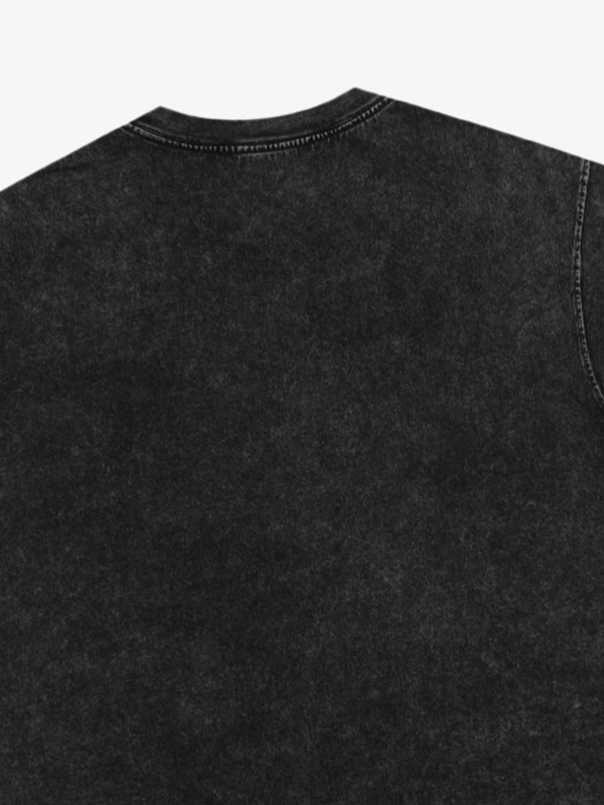 Washed Distressed Twin‑Graphic Tee