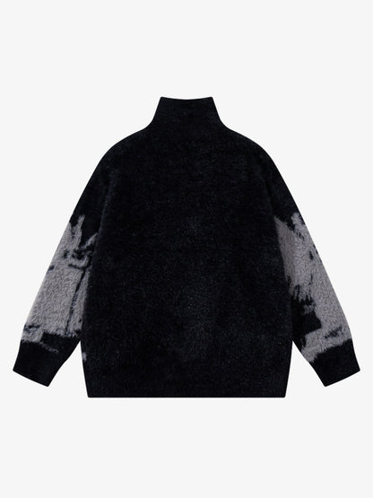 Cozy Pink Patterned Sweater for Women - Perfect for Casual and Festive Occasions 