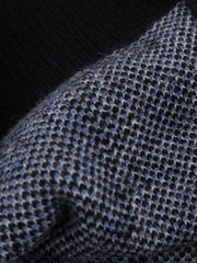 Contrast Panel Embroidered Polo Knit Sweater