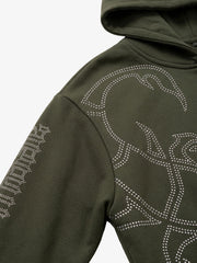 Rhinestone Scorpion Graphic Zip Hoodie