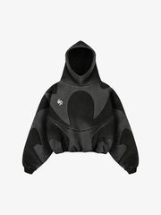 Washed Panel Detail Boxy Hoodie & Wide-Leg Sweatpants Set