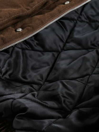 Winter Essential Bomber Jacket with Plaid Skirt Set 