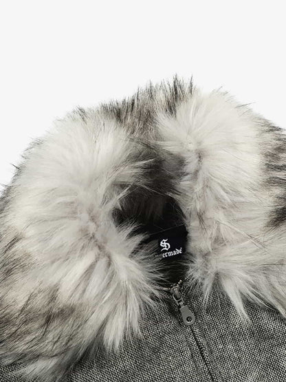 Stylish Faux Fur Collar Jacket for Winter Warmth and Fashion 