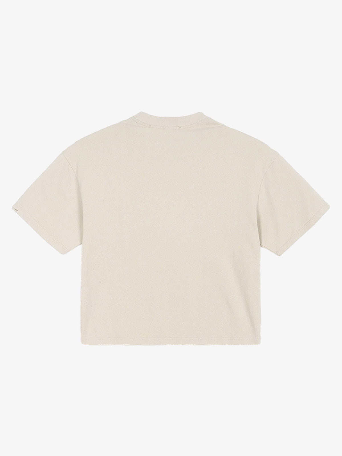 Distressed Metallic Logo Cropped T-Shirt 
