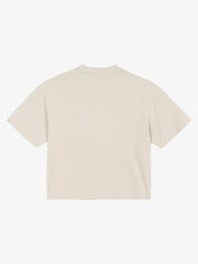 Distressed Metallic Logo Cropped T-Shirt 