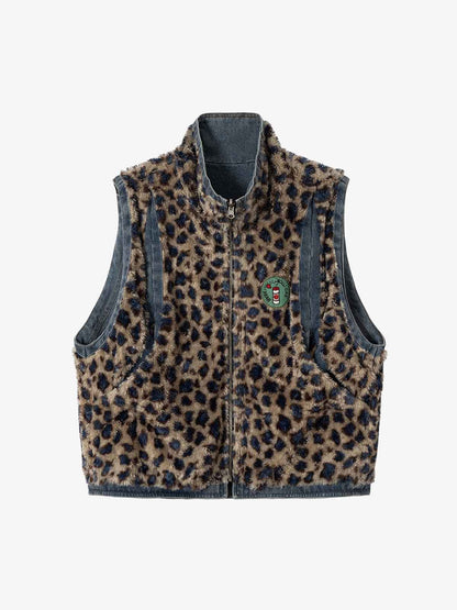 Warmth-Enhancing Faux Fur Collar Vest for Winter Outdoors 
