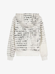 All-Over Letter Graphic Zip Sweatshirt
