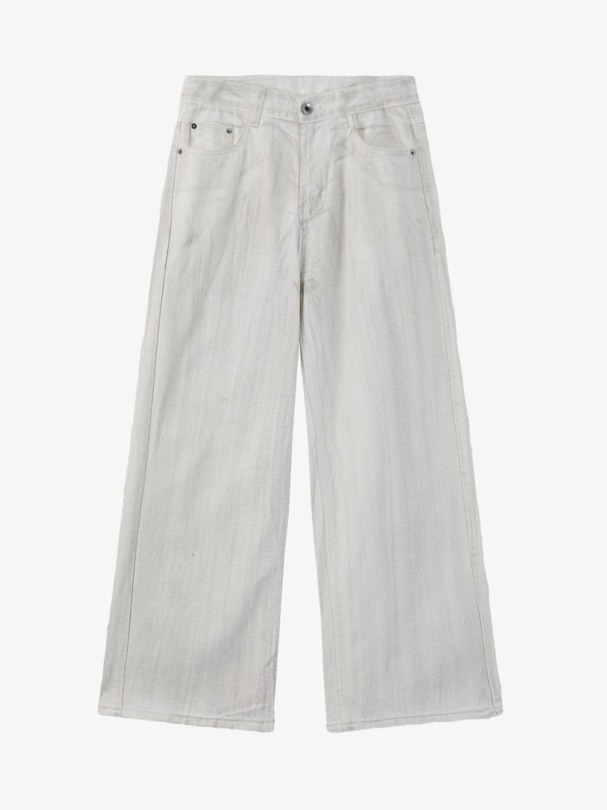 Colorful Cross Patch Straight Leg with Detachable Chain Jeans 