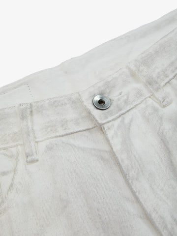 Colorful Cross Patch Straight Leg with Detachable Chain Jeans 