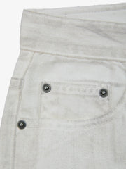 Colorful Cross Patch Straight Leg with Detachable Chain Jeans 