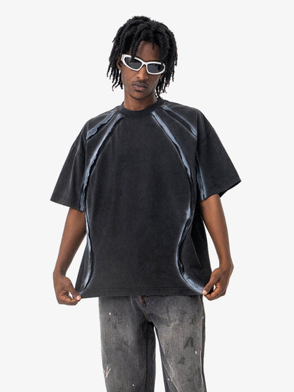 Retro Structured Panels T-Shirt 
