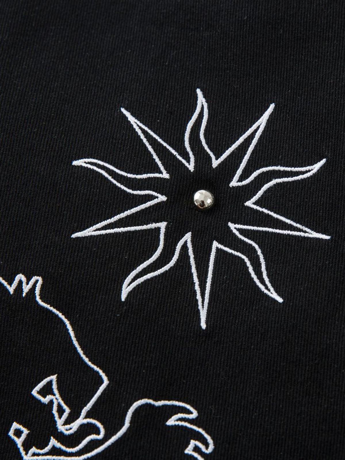 Thesupermade Heavy Contrast Thread Embroidered Multi-button Jeans 