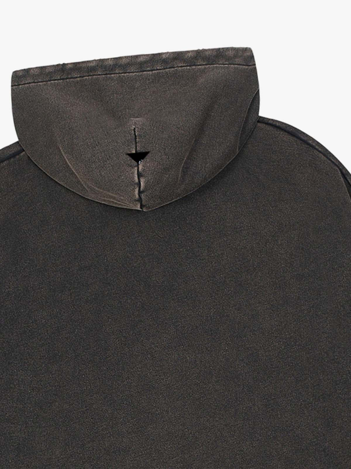 Anti-War Graphic Washed Boxy Hoodie