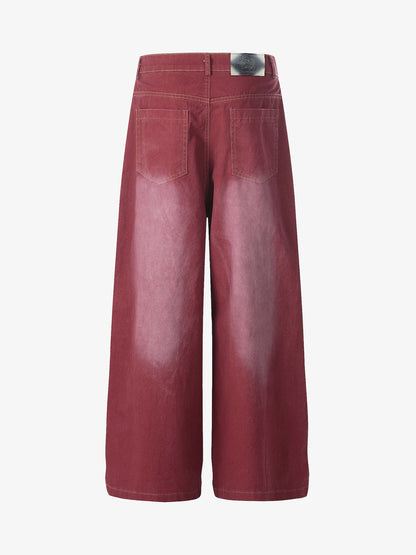 Vintage Washed Paint Splatter Jeans