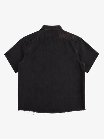 Mending Detail Cotton Shirt