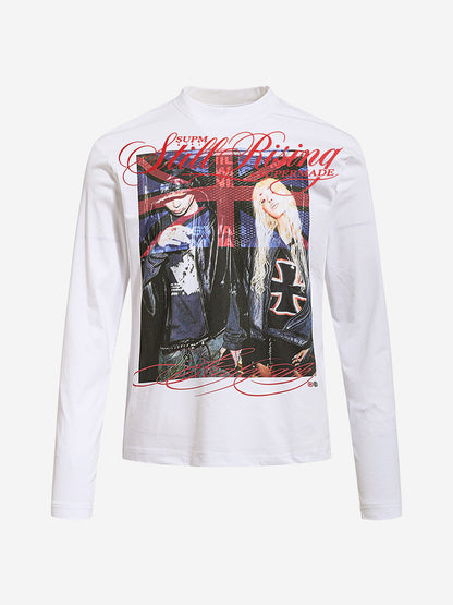 Union Jack Rock Band Graphic Long Sleeve Tee