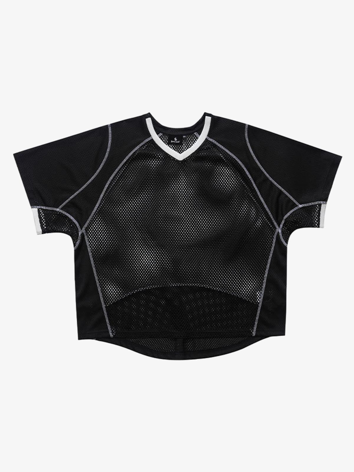 300G Jade Pattern Dyeing Mesh T-Shirt Breathable Quick-Dry Sports Tee for Men 