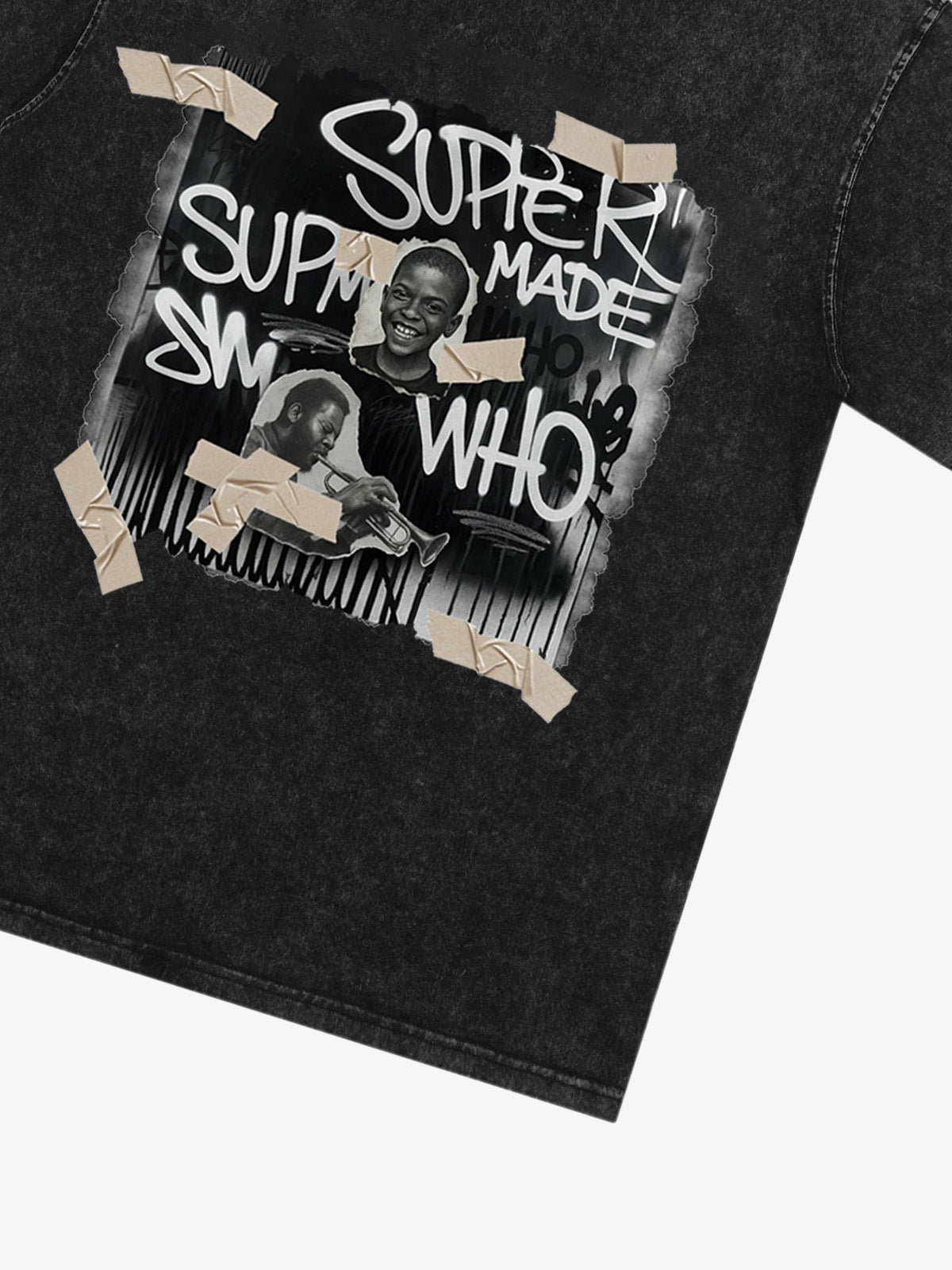 Supermade Street Retro Character Collage T-shirt 