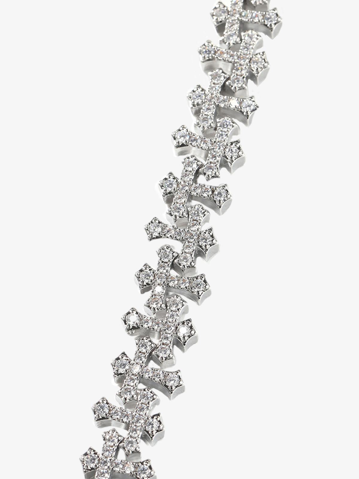 Cross Link Iced Bracelet 