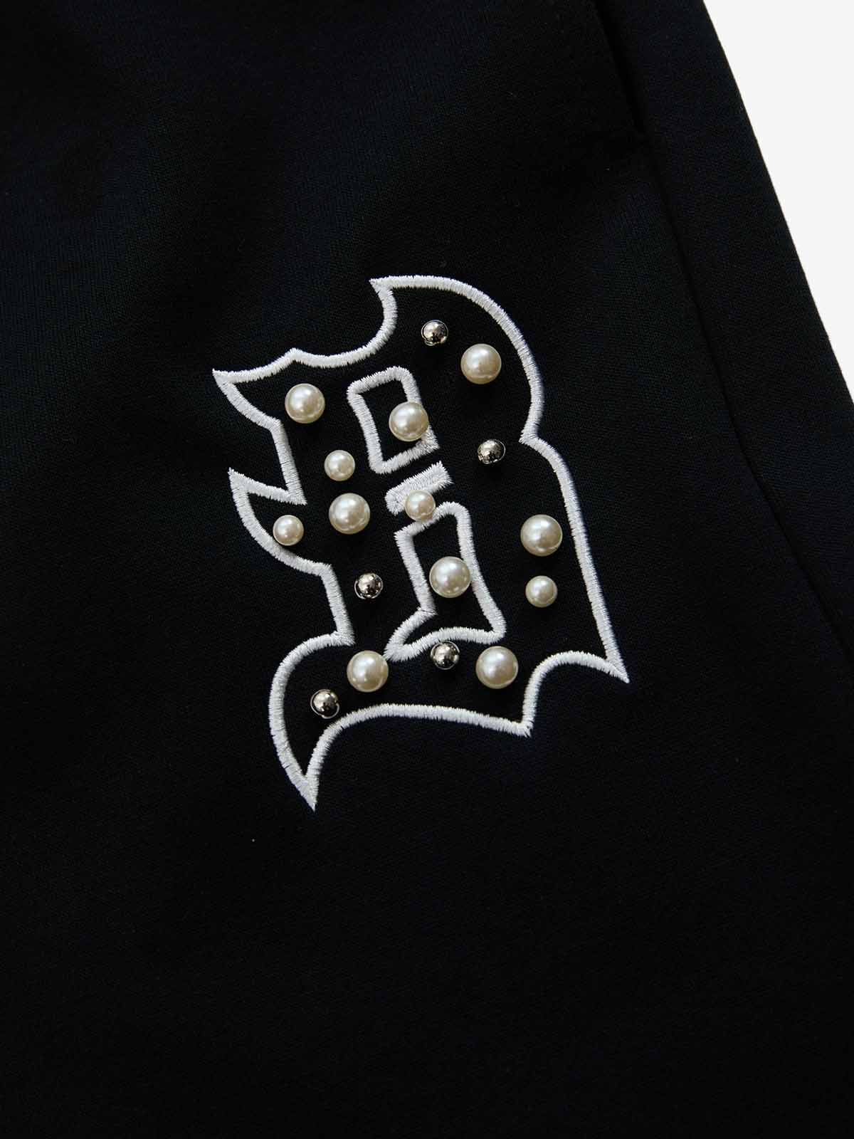 Supermade Pearl Embellished Zip Up Set 