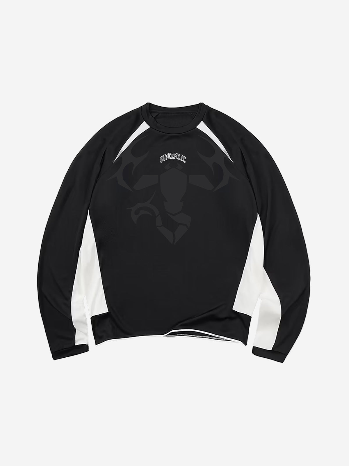 Digital Badge Color Block Sports Long Sleeve Tee