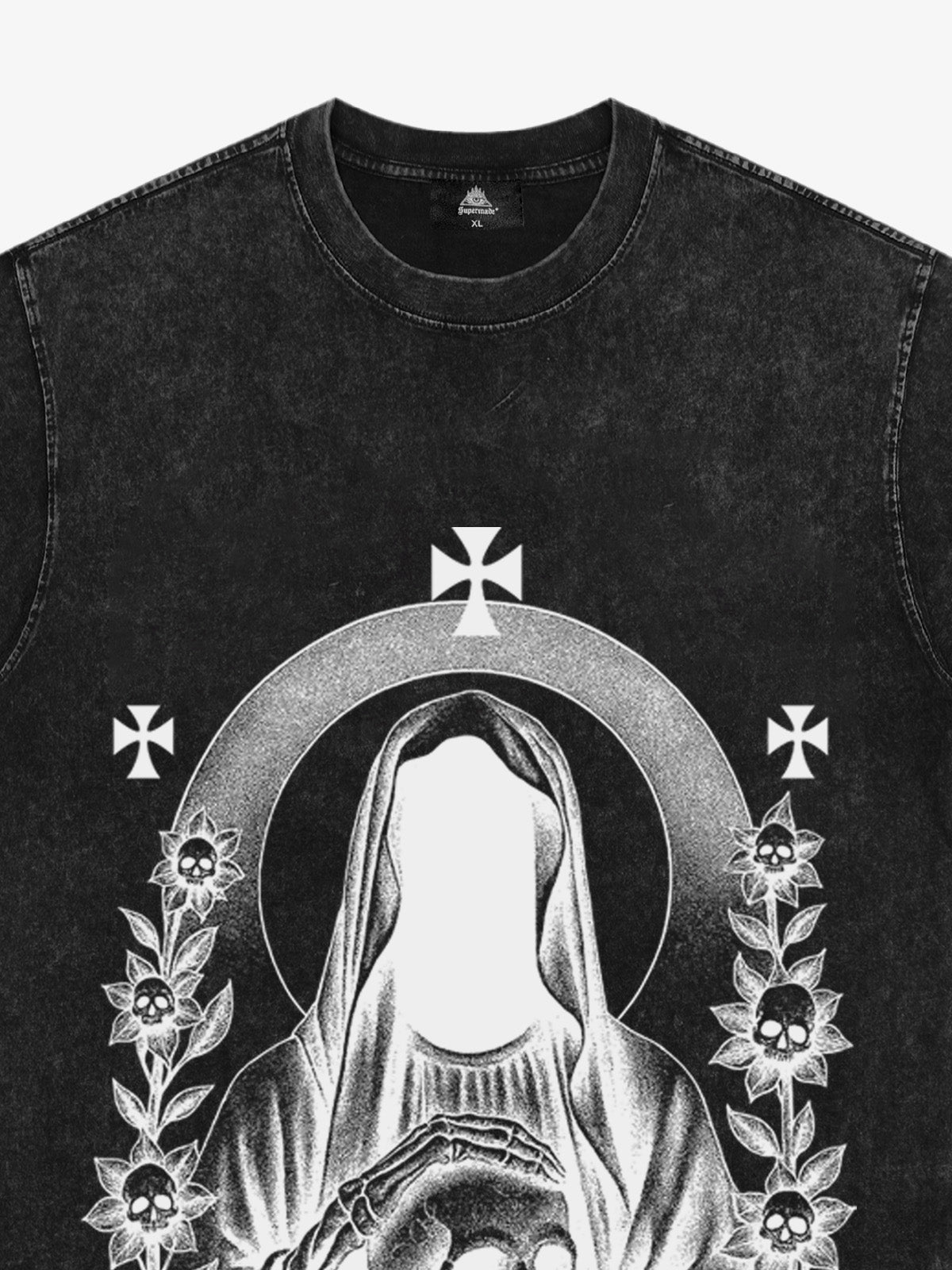 Thesupermade Dark Gothic Headless Skull Death T-shirt 