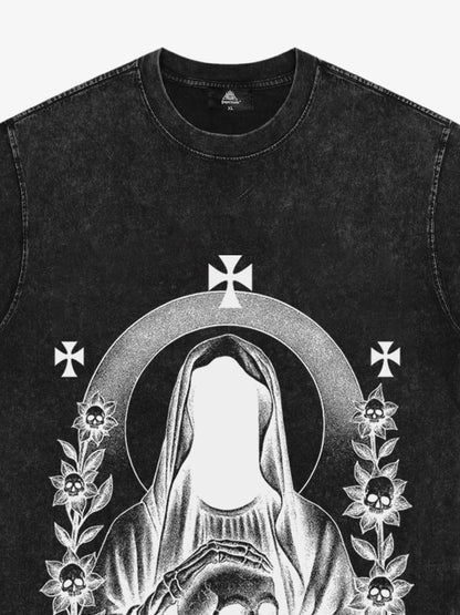 Thesupermade Dark Gothic Headless Skull Death T-shirt 