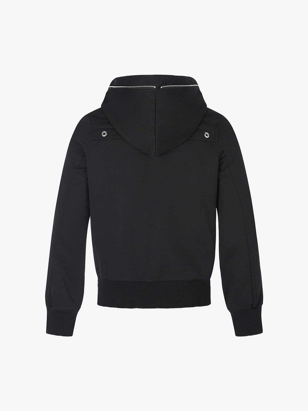 Logo Embroidered Patchwork Hooded Cardigan