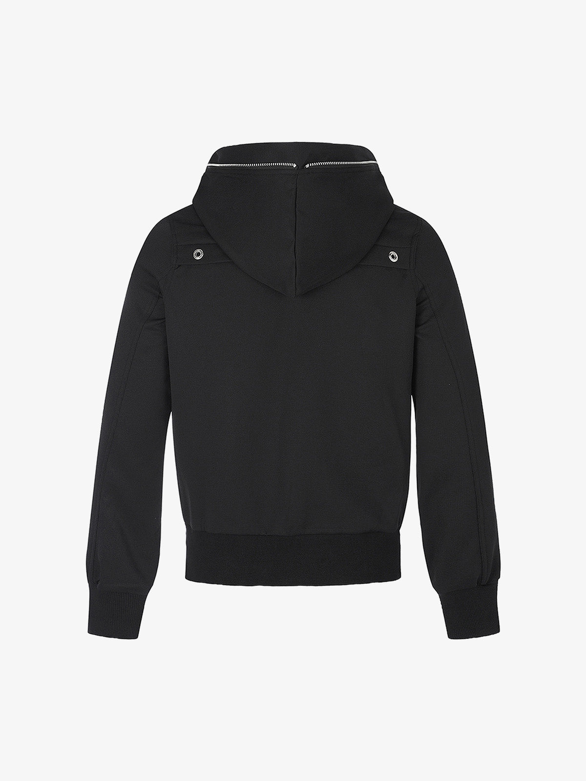 Logo Embroidered Patchwork Hooded Cardigan