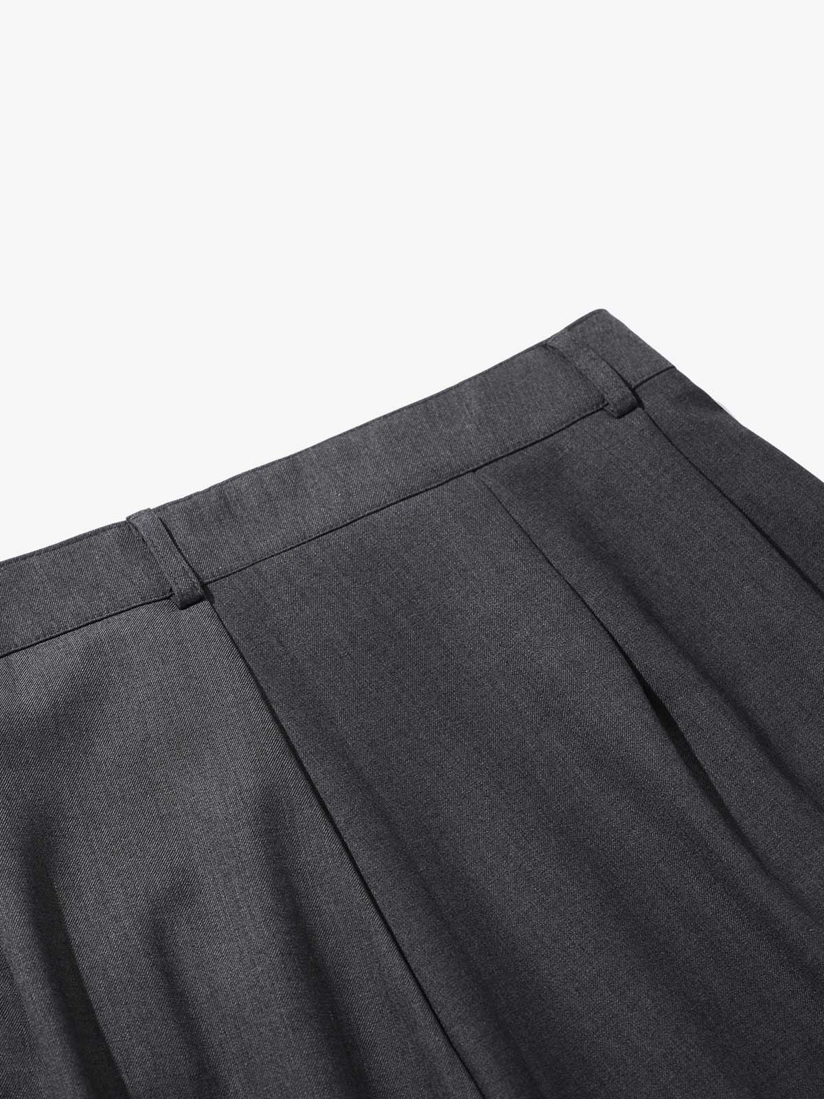 Tailored Wide-Leg Woven Pleated Shorts 