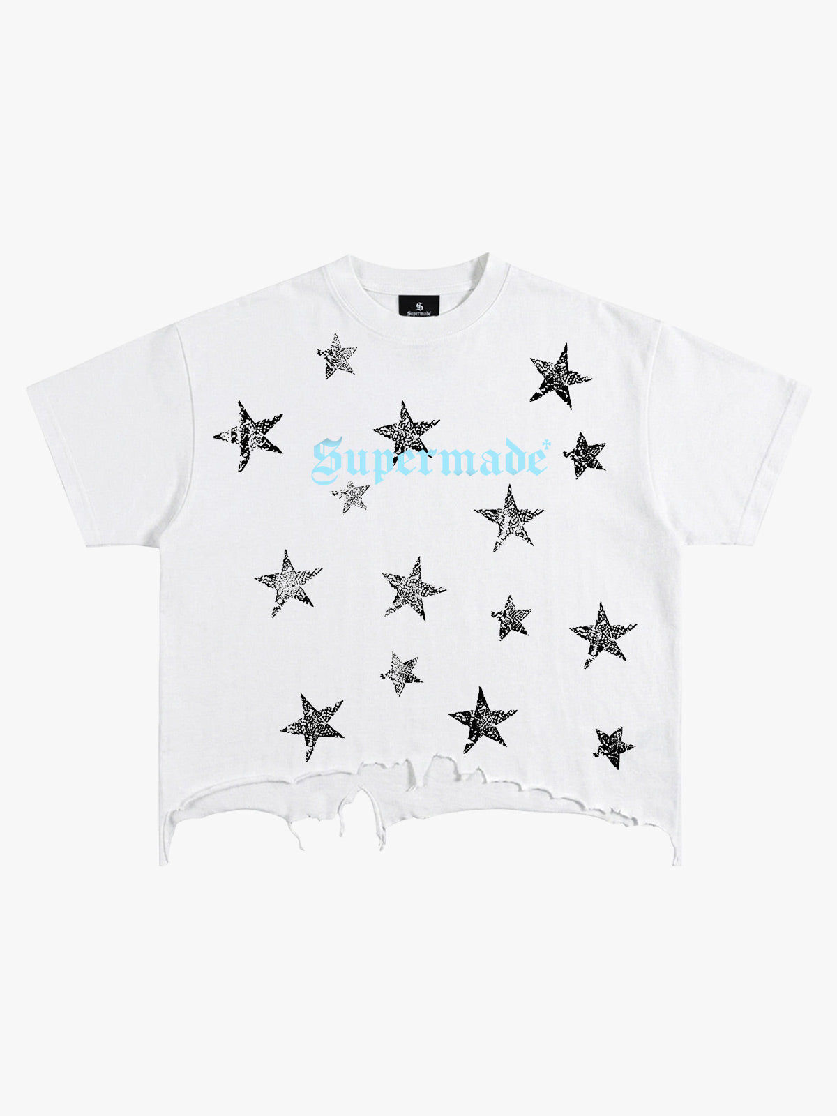 Raw Hem Cropped Cotton Tee