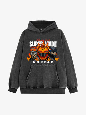 Supermade Cyber Hot-Blooded Motorcycle Hooded Sweatshirt 