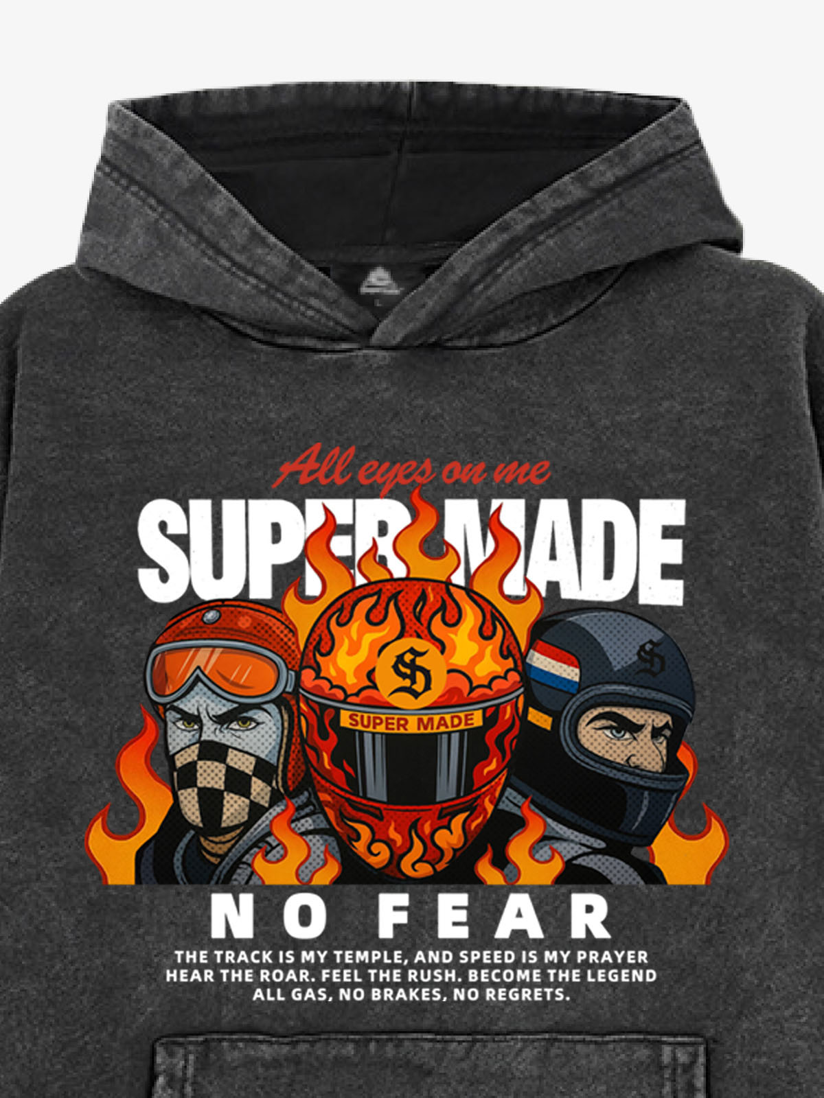 Supermade Cyber Hot-Blooded Motorcycle Hooded Sweatshirt 