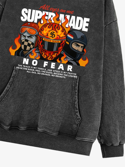Supermade Cyber Hot-Blooded Motorcycle Hooded Sweatshirt 