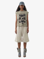 Side Pockets Drawstring Waist Casual Jorts 
