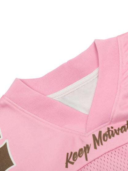 Pink Flame Print Jersey T-shirt - 2390 