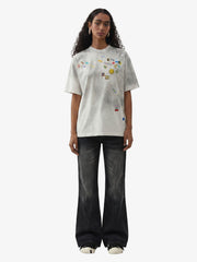 Retro Washed Faded Flared Jeans 