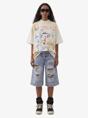 Graffiti Collage Mixed Graphic T-Shirt 