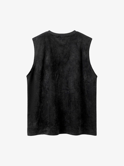 Thesupermade Printed Crew Neck Casual Vest 