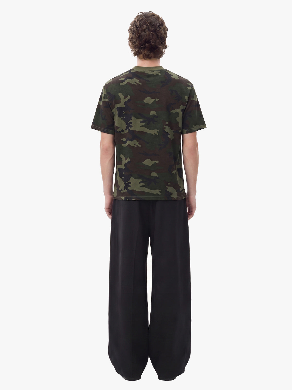 Camouflage Script Logo Graphic T-Shirt 