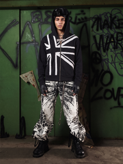 Street Style Union Jack Appliqué Hoodie