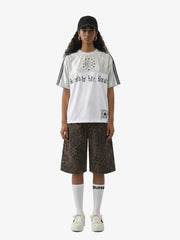 Leopard Print Cotton Wide Leg Shorts 