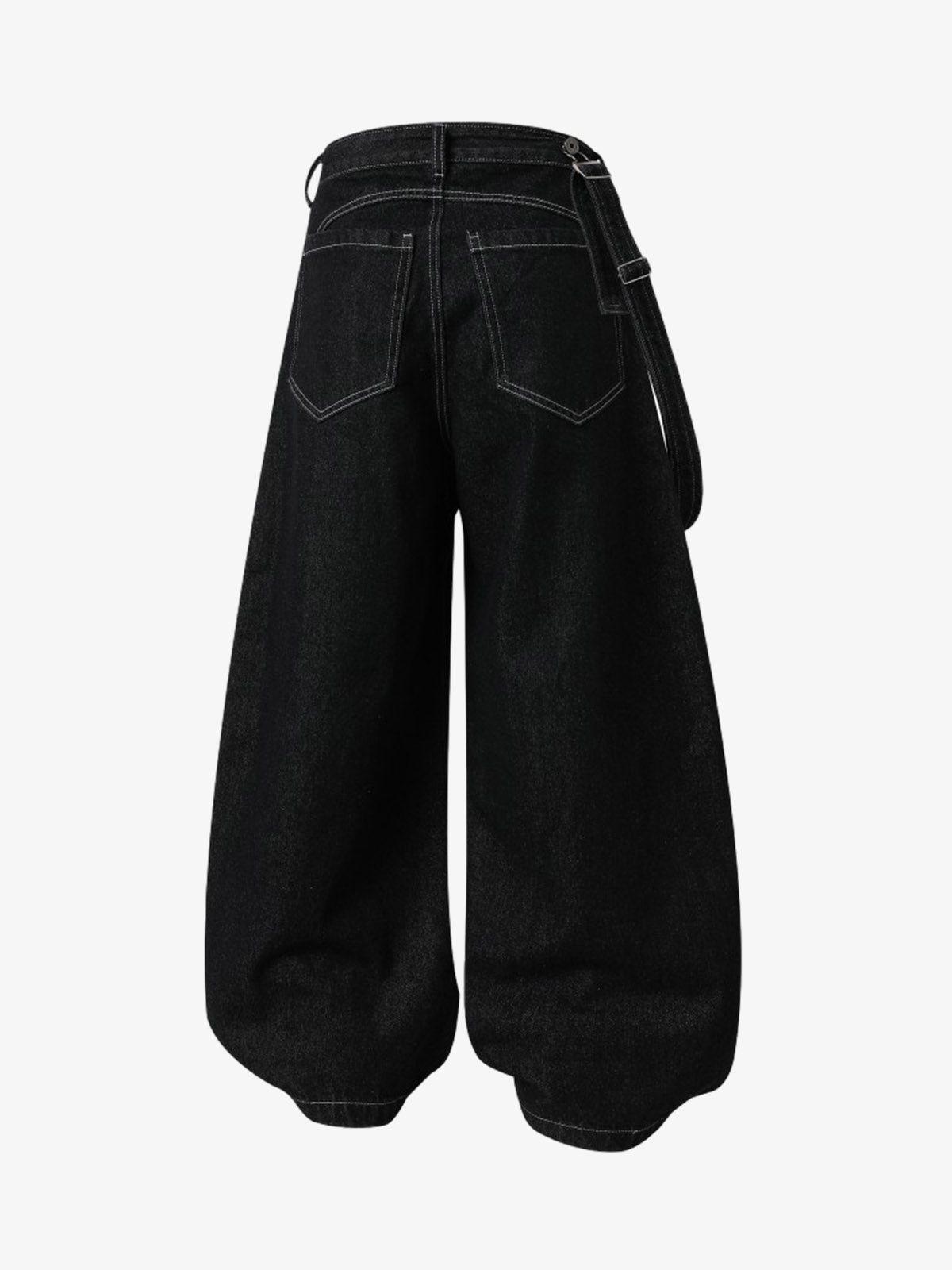 Detachable One-Shoulder Denim Overalls 