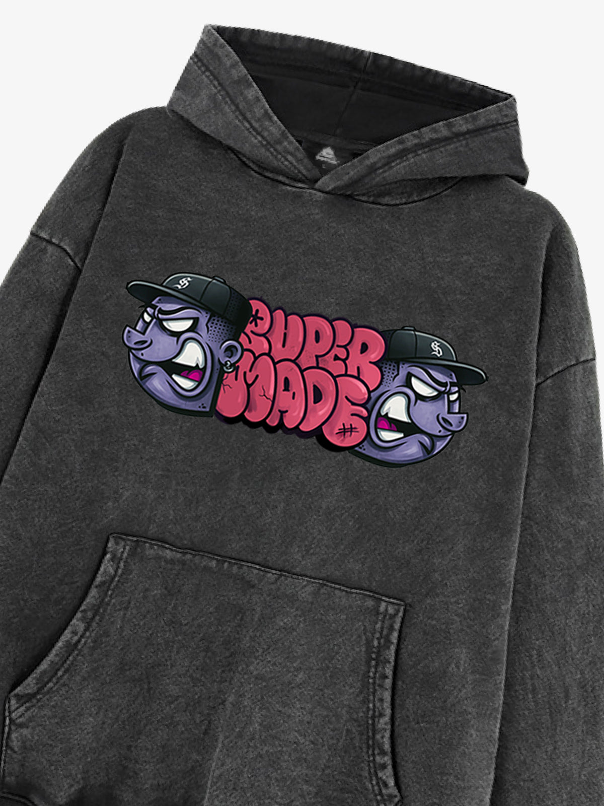 Supermade graffiti Font Figurine Hoodie 