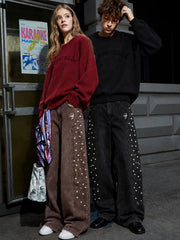 Oversized Graphic Knit Sweater